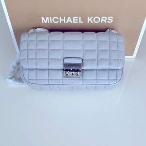 MICHAEL KORS Tribeca Large Quilted Leather Shoulder Bag NWT